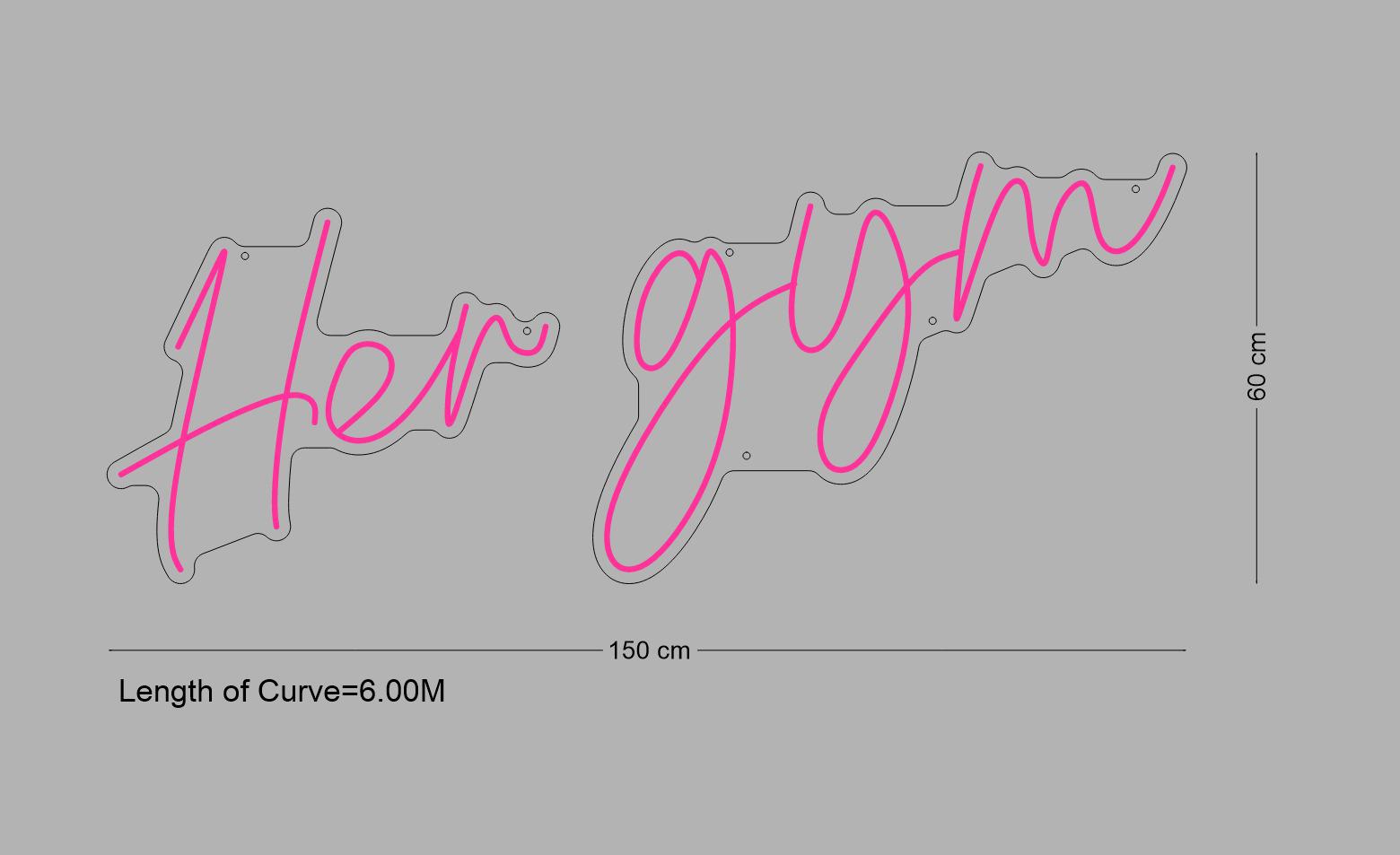 Custom Sign: Her gym