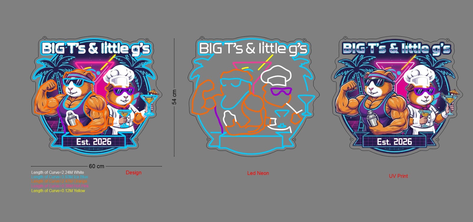 Custom Sign: BIG T’s & little g’s