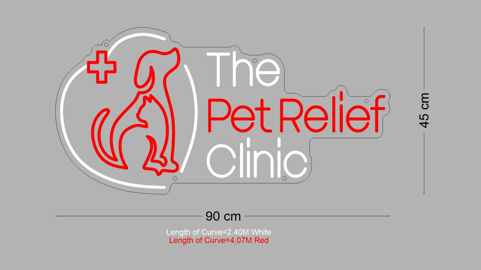 Custom Sign: The Pet Relief Clinic