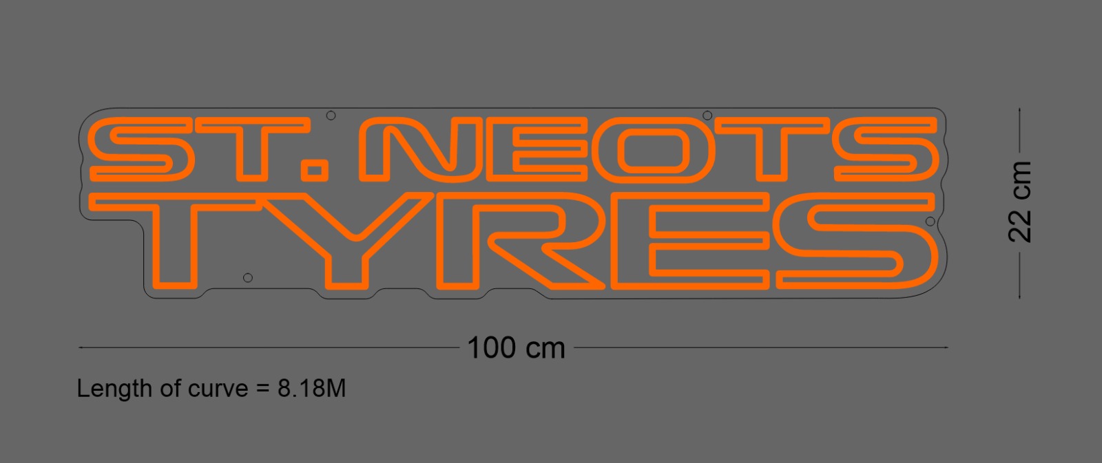 Custom Sign: ST. NEOTS TYRES