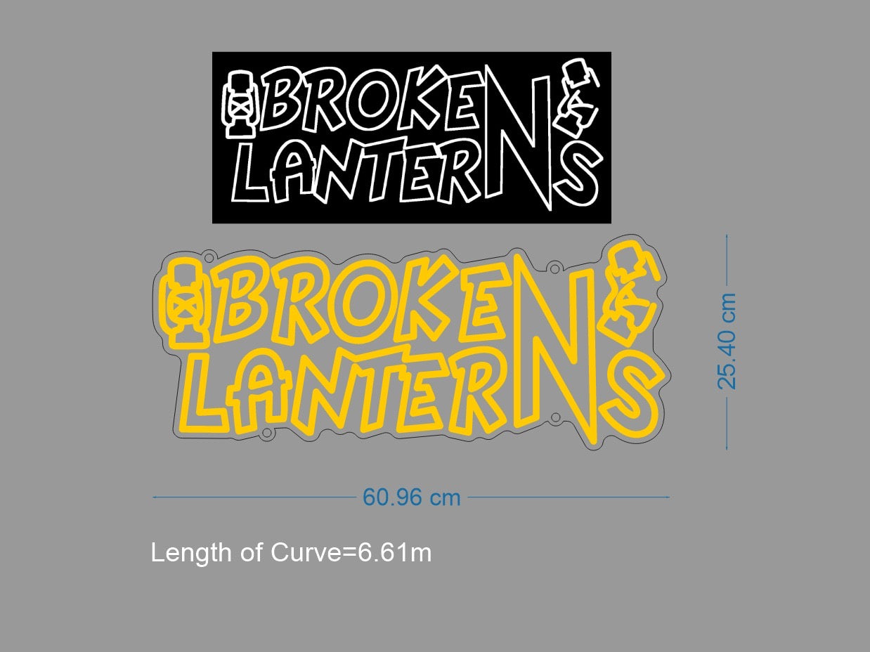 Custom Sign: BROKEN LANTERNS