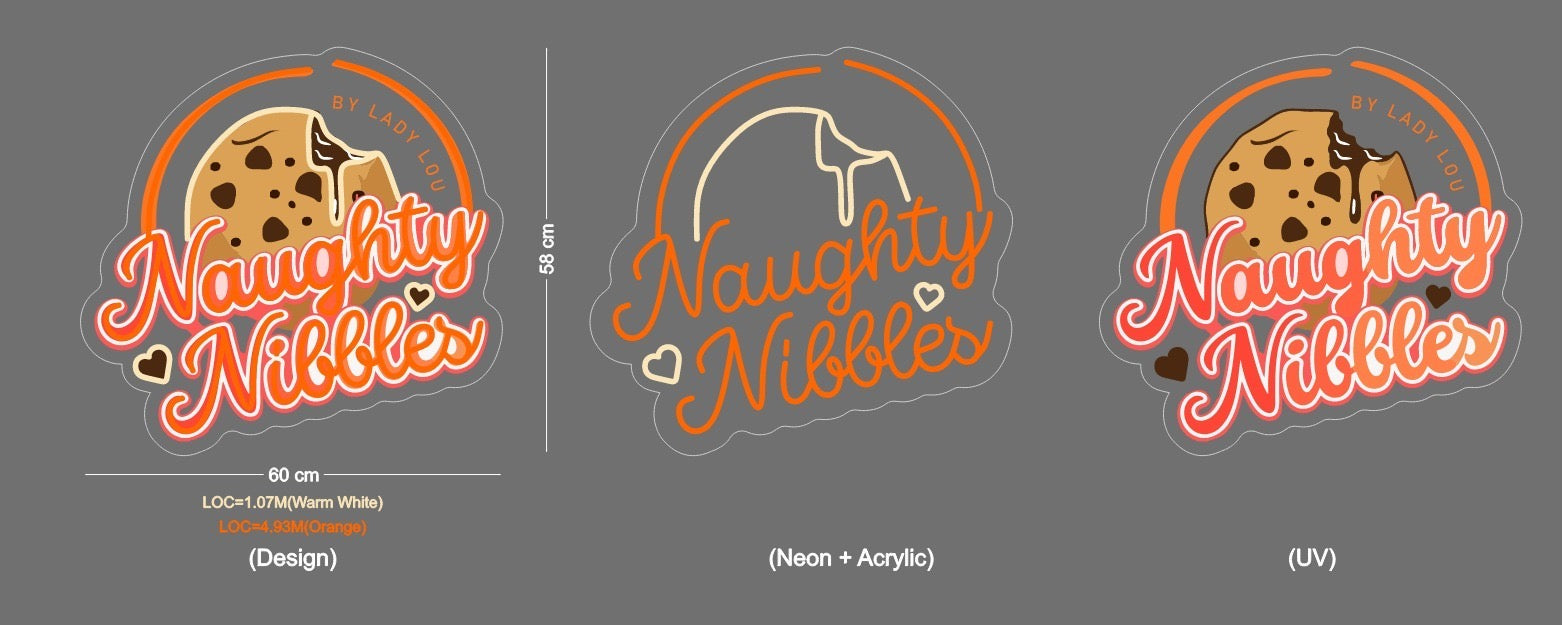 Custom Sign: Naughty Nibbles