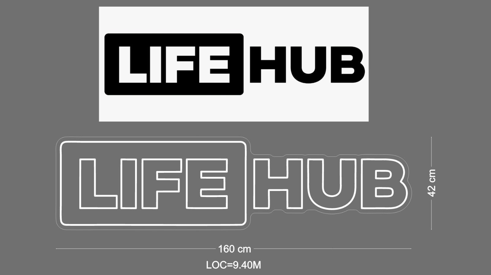Custom Sign: LIFE HUB