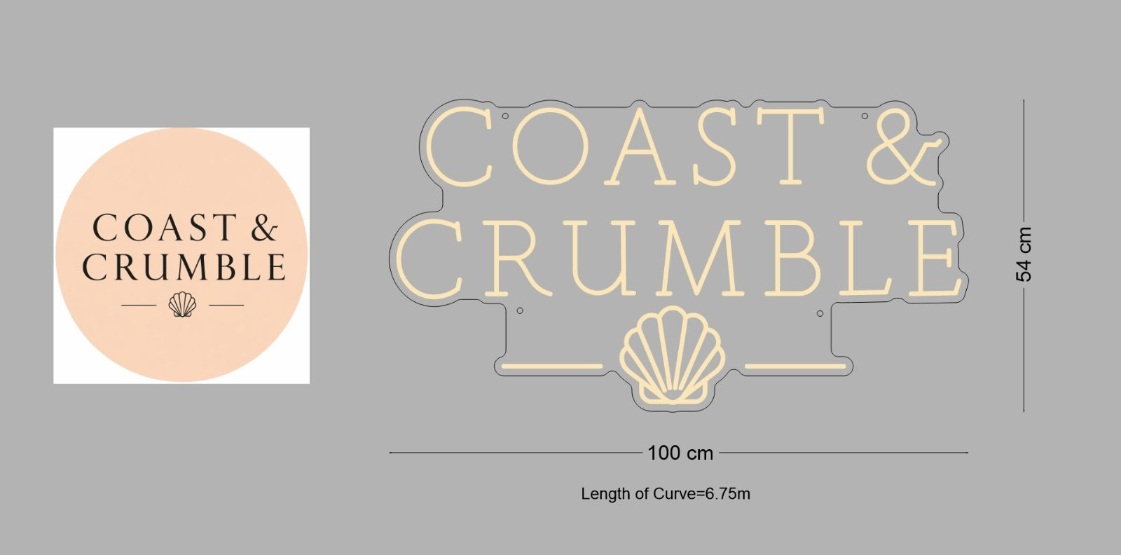 Custom Sign: COAST & CRUMBLE