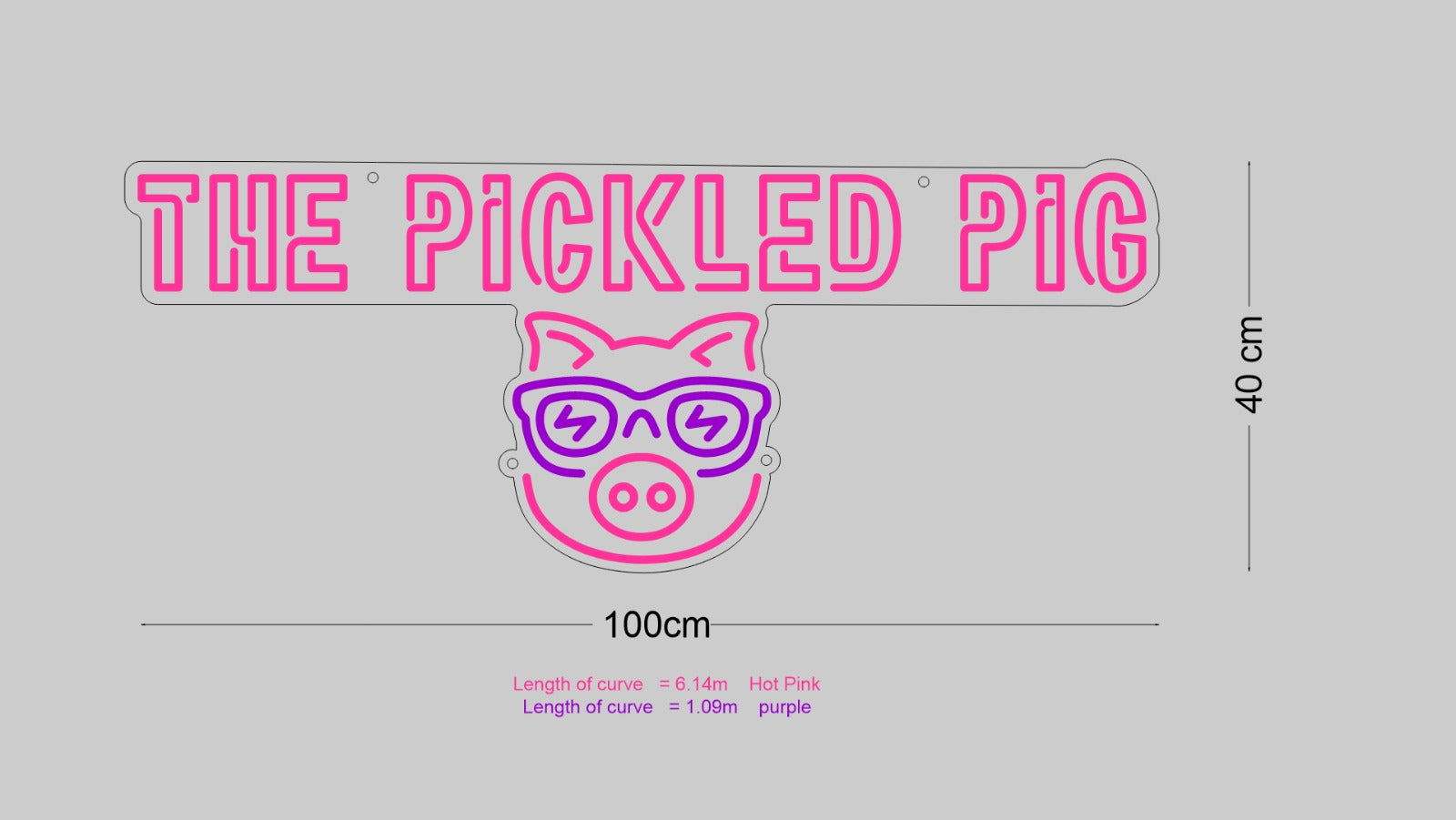 Custom Sign: THE PICKLED PIG
