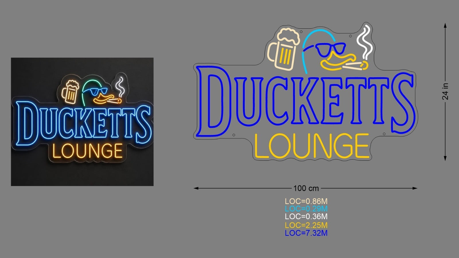 Custom Sign: DUCKETTS LOUNGE