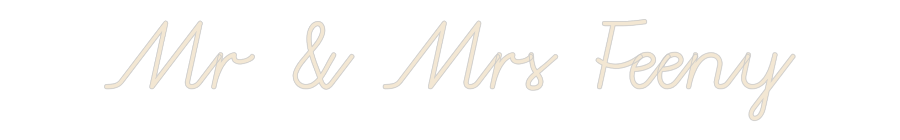 Custom Neon: Mr & Mrs Feeny