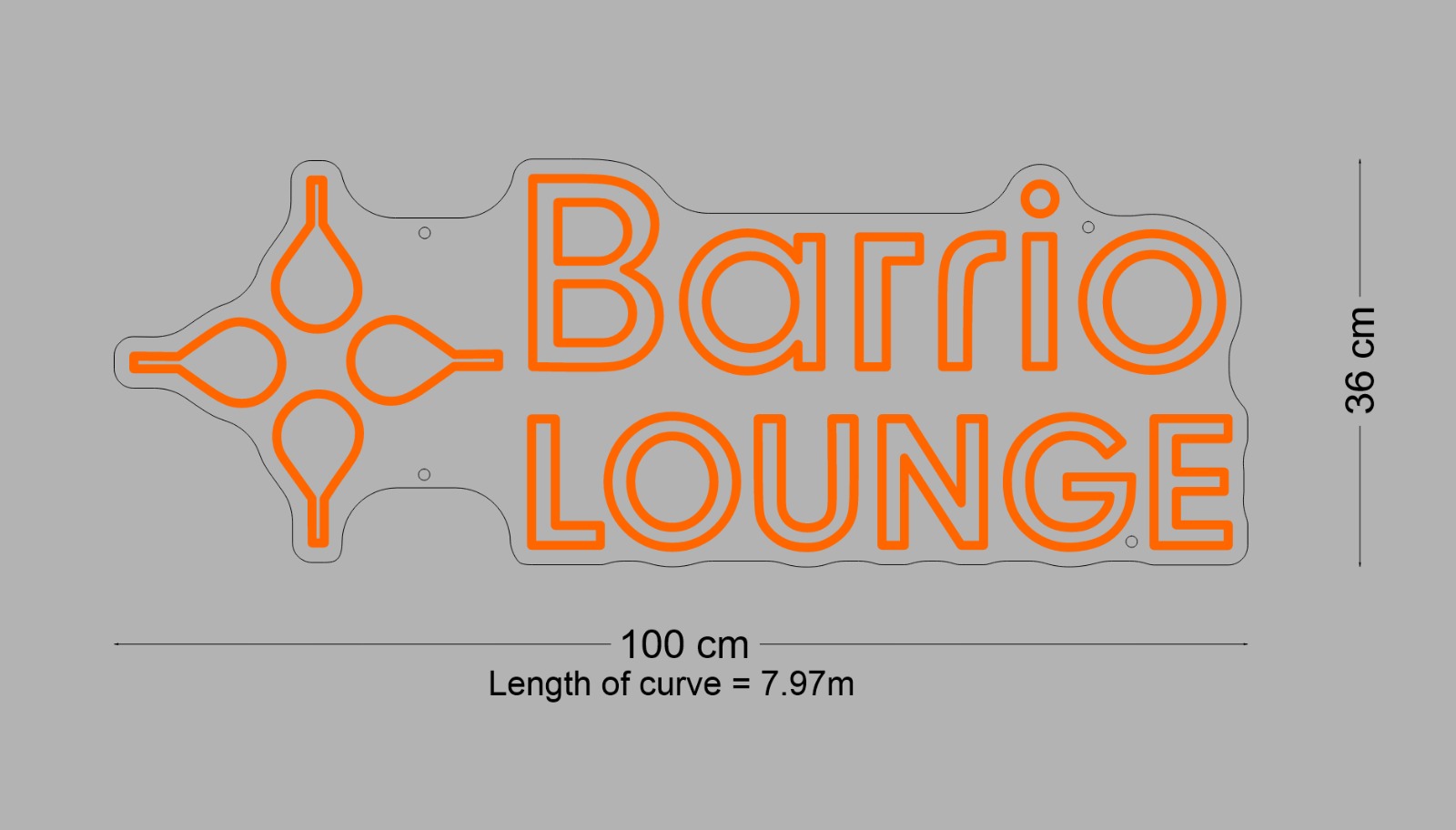 Custom Sign: Barrio LOUNGE