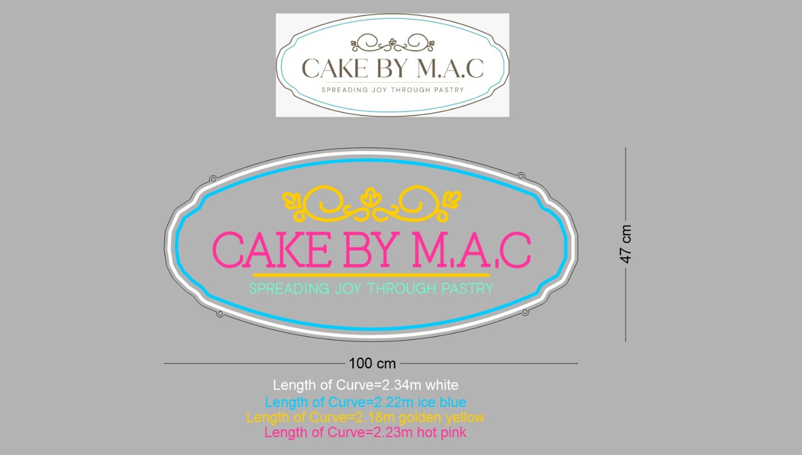 Custom Sign: CAKE BY M.A.C