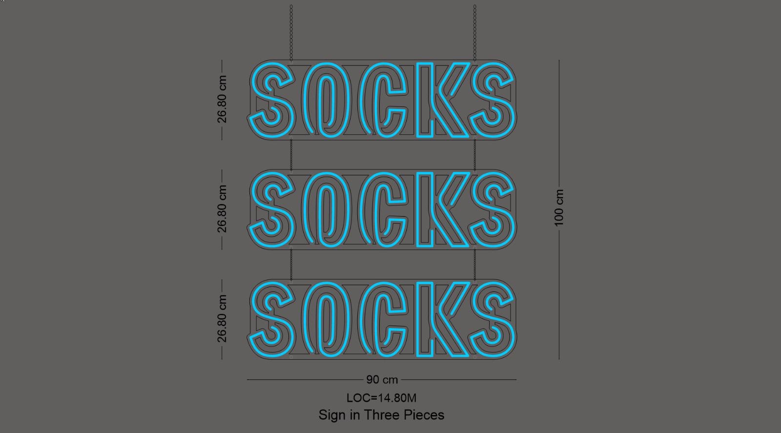 Custom Neon: SOCKS SOCKS SOCKS