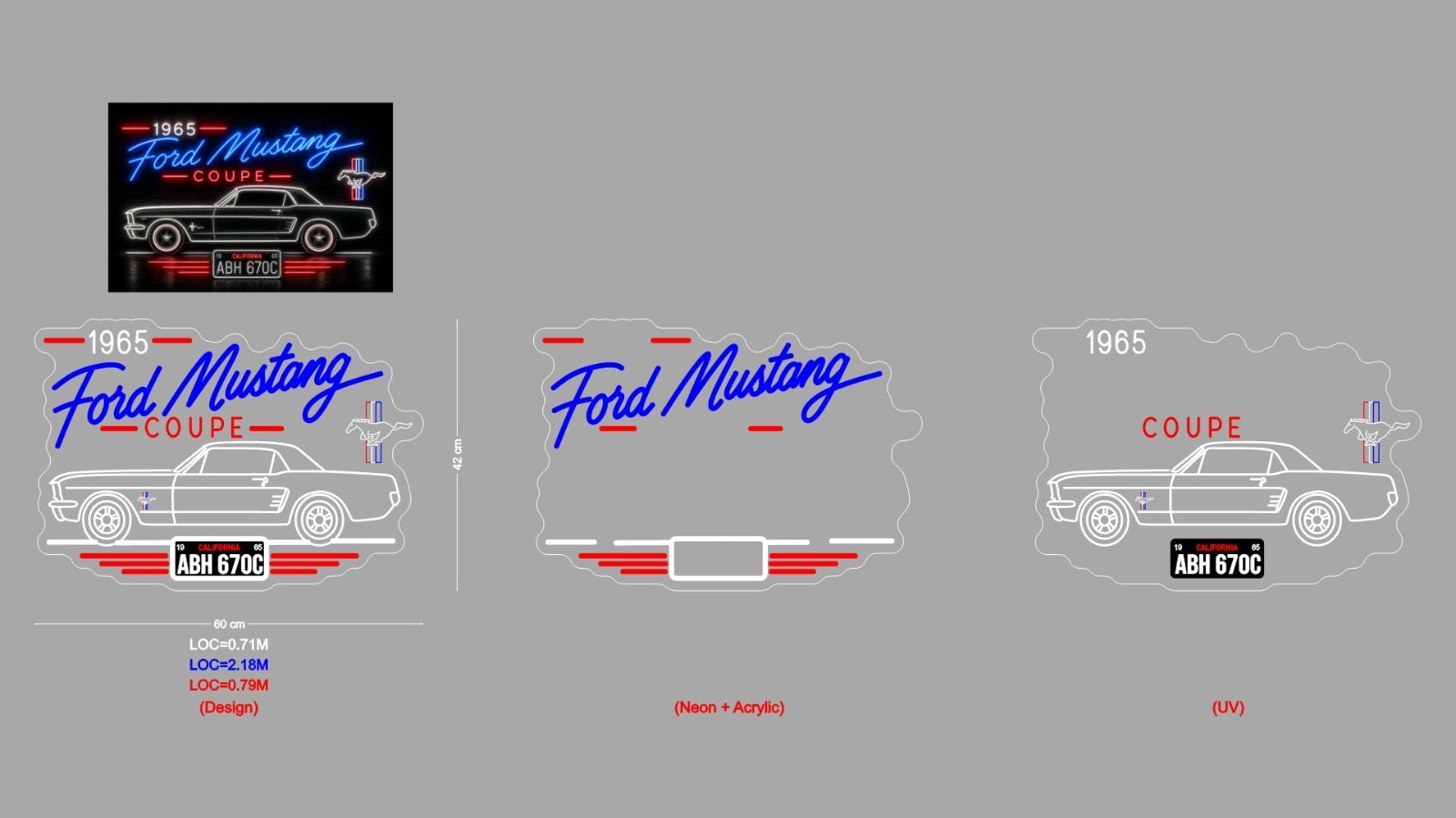 Custom Sign: Ford Mustang