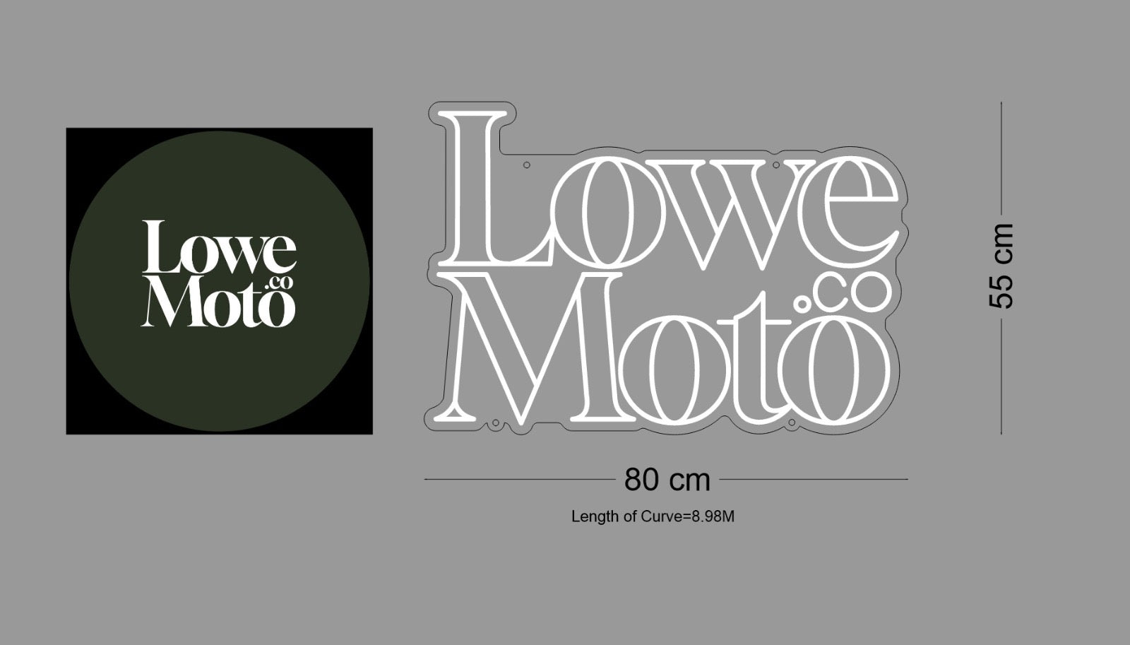 Custom Sign: Lowe Moto.co