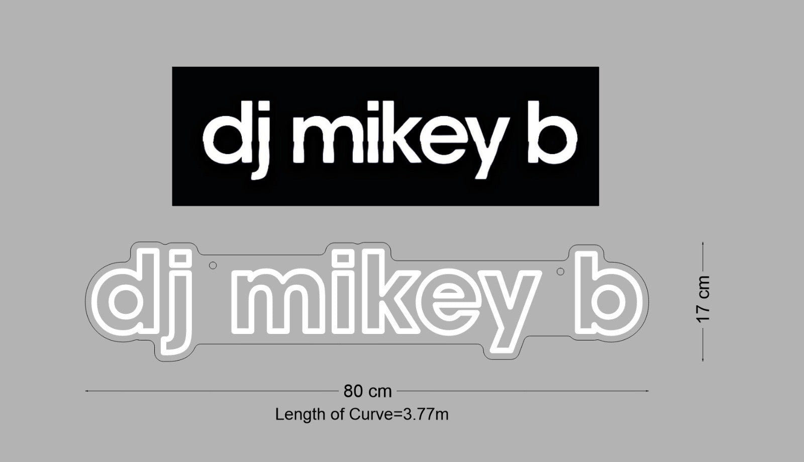 Custom Sign: dj mikey b