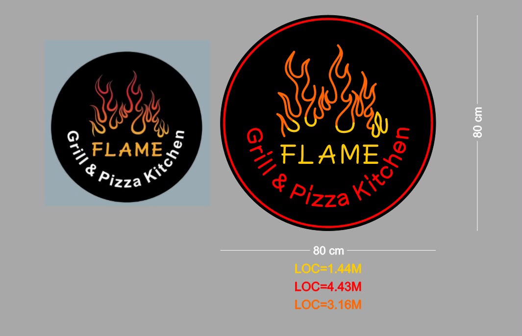 Custom Sign: FLAME