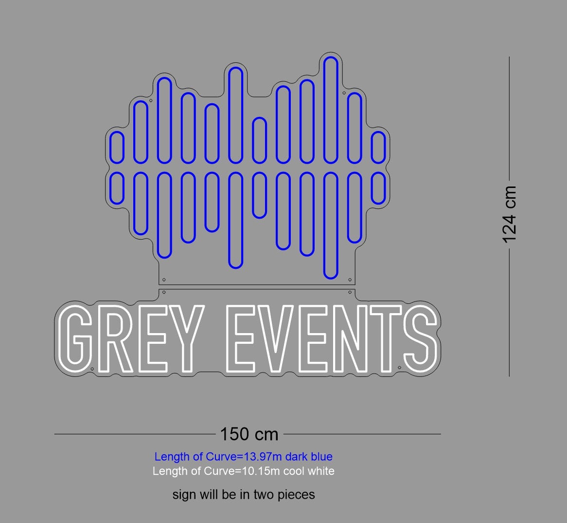 Custom Sign: GREY EVENTS