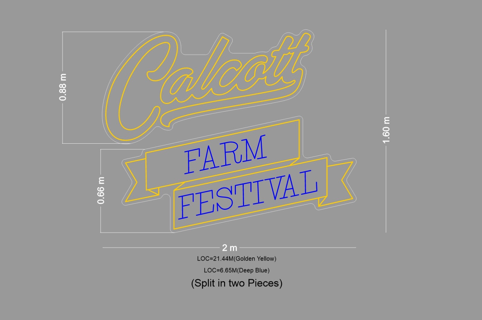 Custom Sign: Calcott FARM FESTIVAL