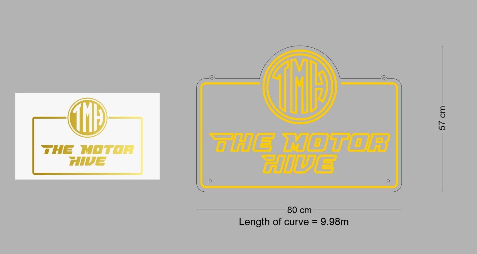 Custom Sign: THE MOTOR HIVE