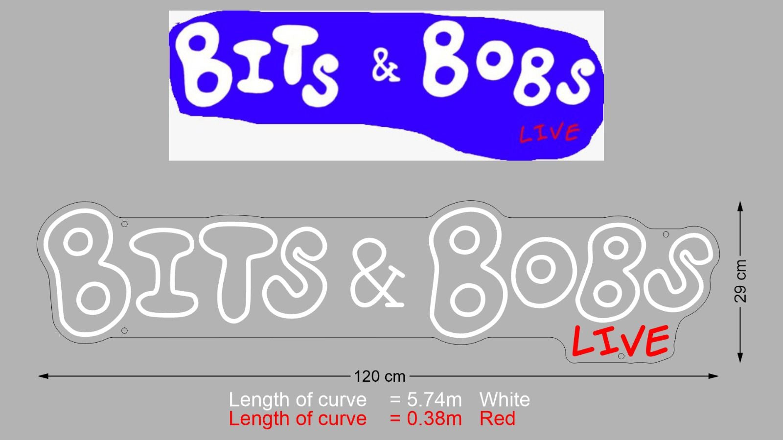 Custom Sign: BITS & BOBS LIVE
