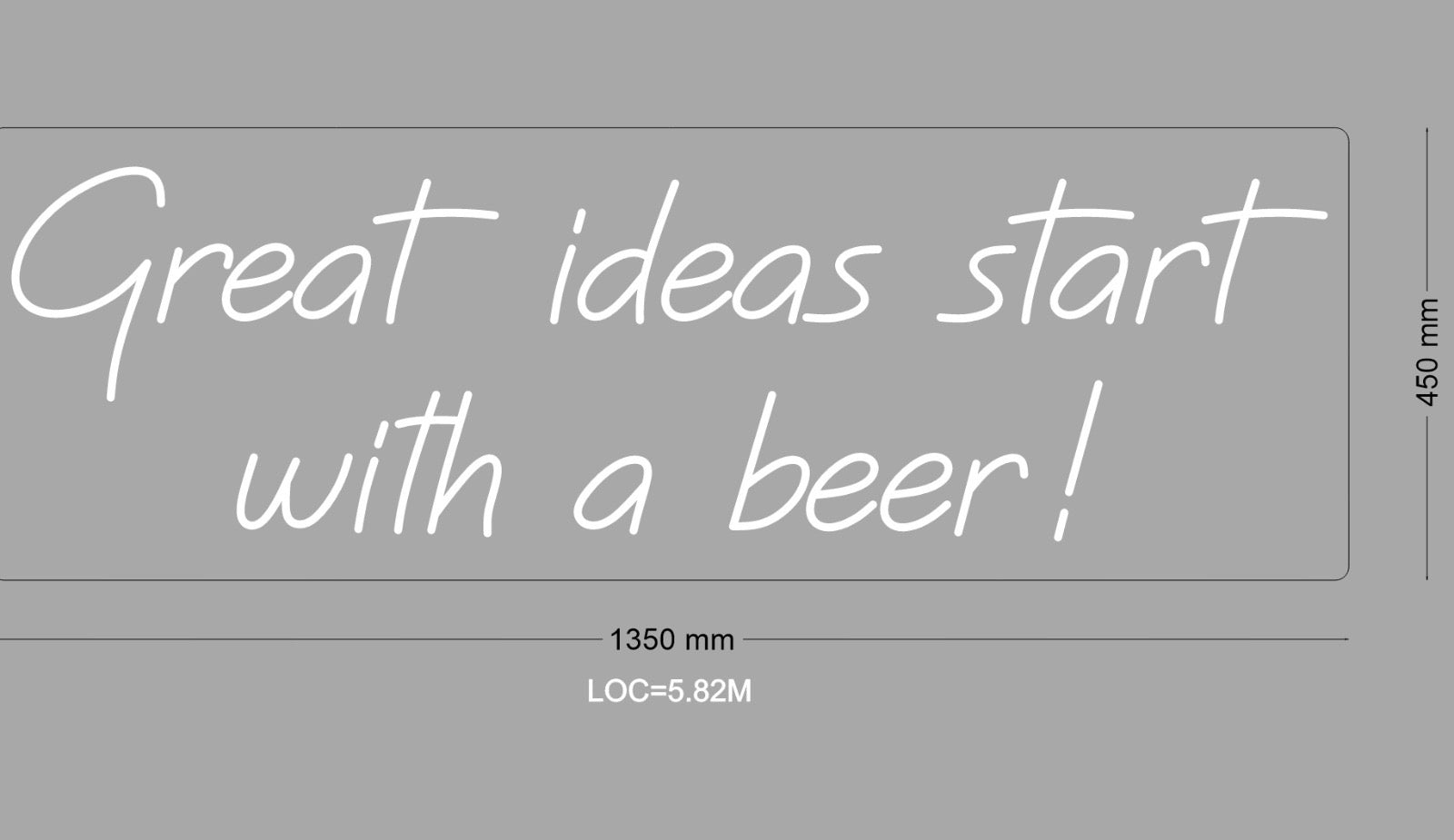 Custom Sign: Great Ideas start with a beer!