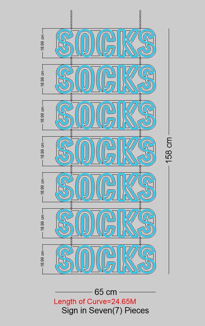 Custom Neon: SOCKS SOCKS SOCKS
