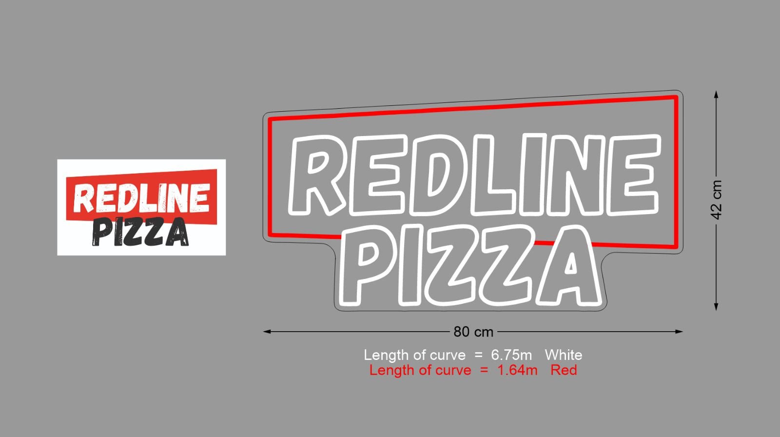 Custom Sign: REDLINE PIZZA