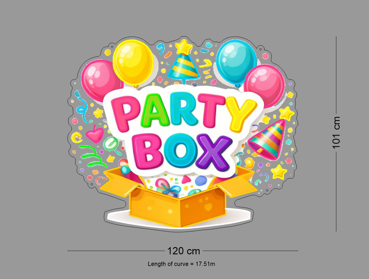 Custom Sign: PARTY BOX