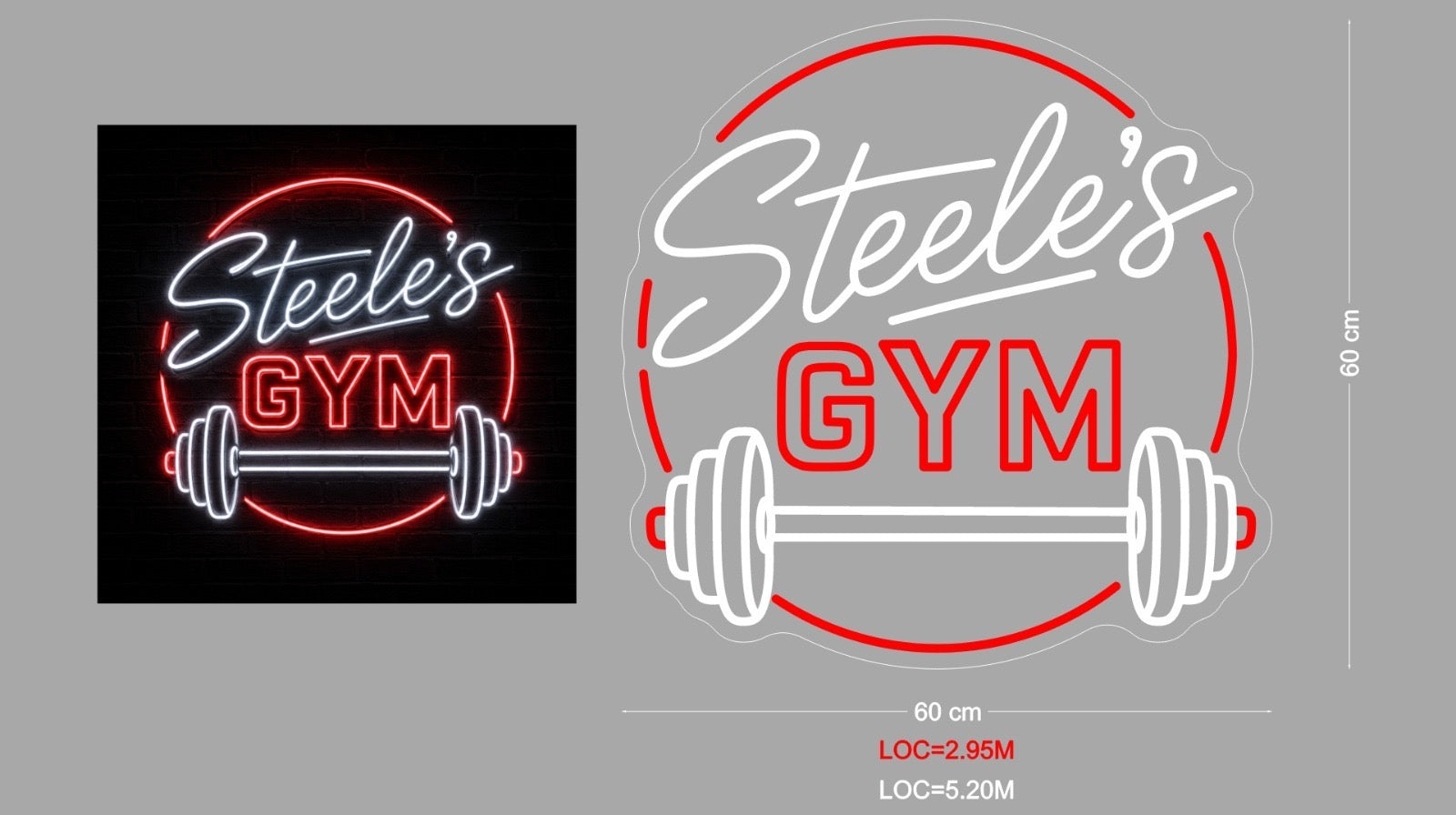 Custom Sign: Steele’s GYM