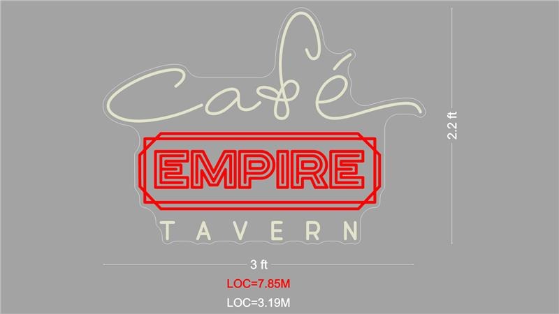 Custom Neon Sign For Cafe Tavern Empire