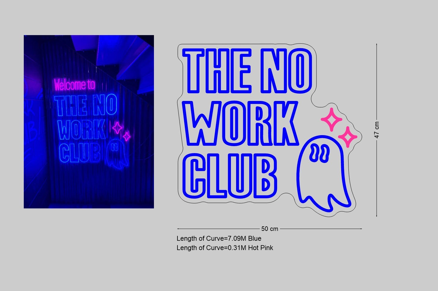 Custom Sign: THE NO WORK CLUB