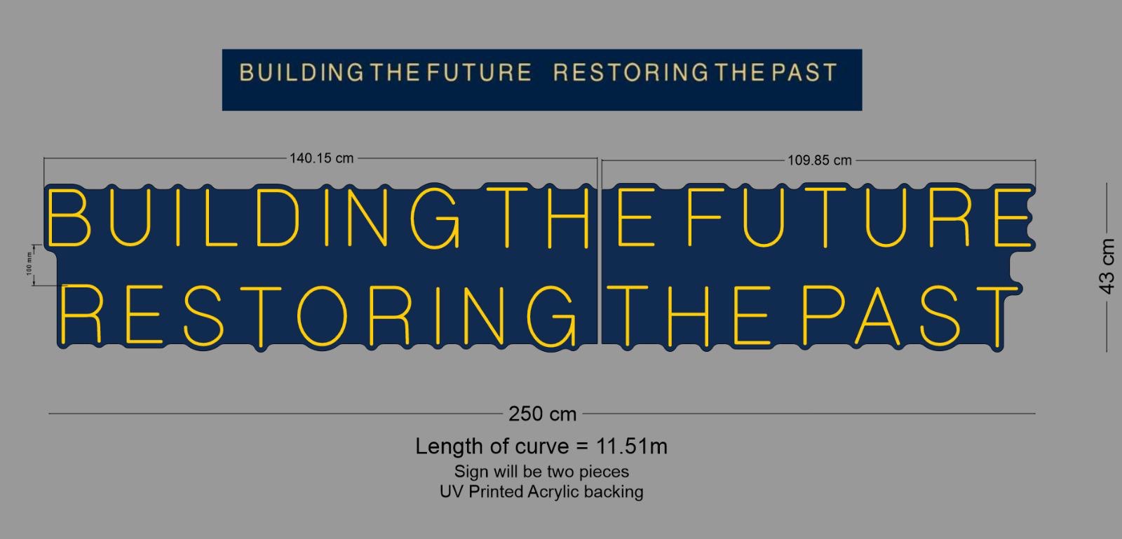 Custom Sign: BUILDING THE FUTURE