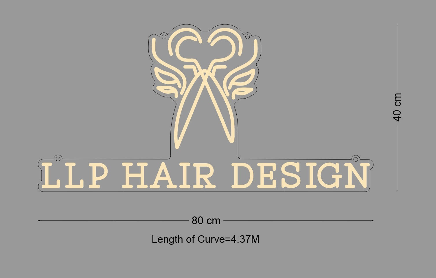Custom Sign: LLP HAIR DESIGN
