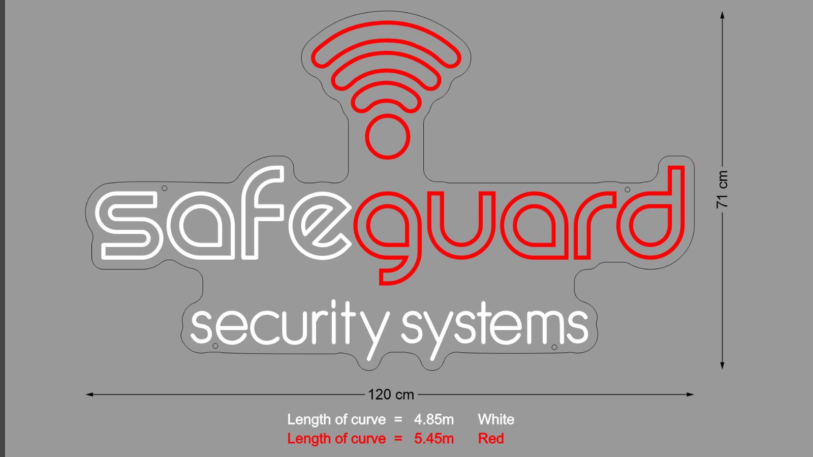 Custom Sign: Safeguard security systems