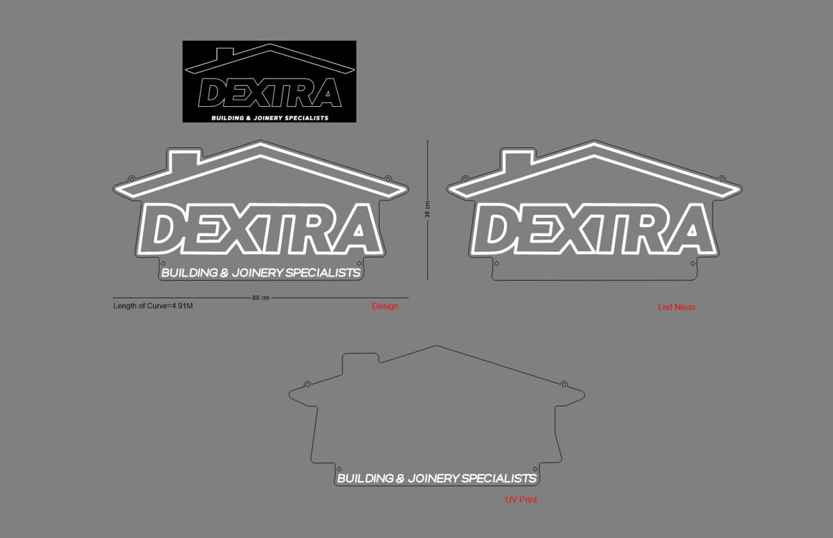Custom Neon Sign DEXTRA