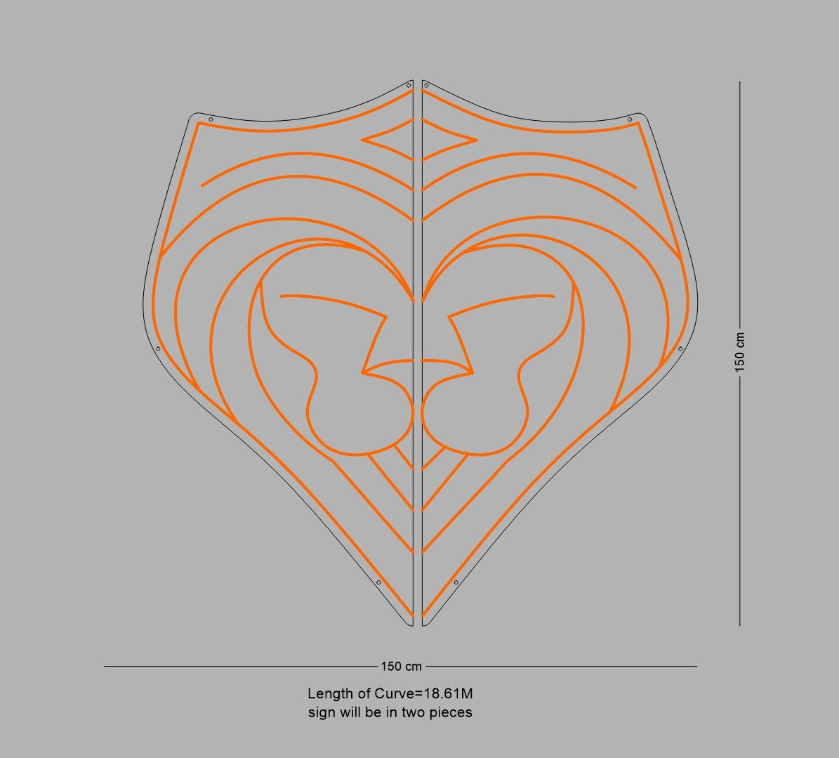 Custom Sign: LIONHEART LOGO