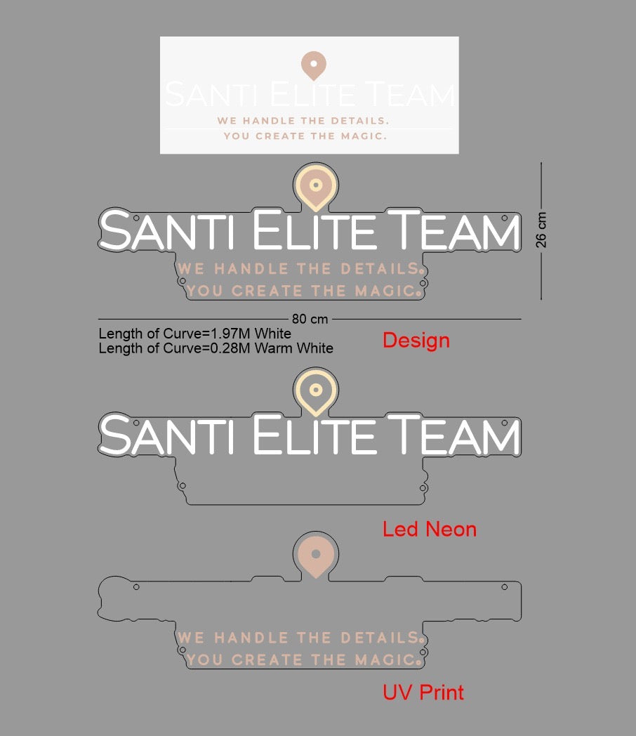 Custom Sign: SANTI ELITE TEAM