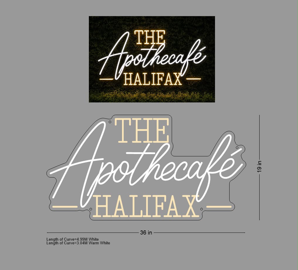 Custom Sign: THE Apothecafé HALIFAX