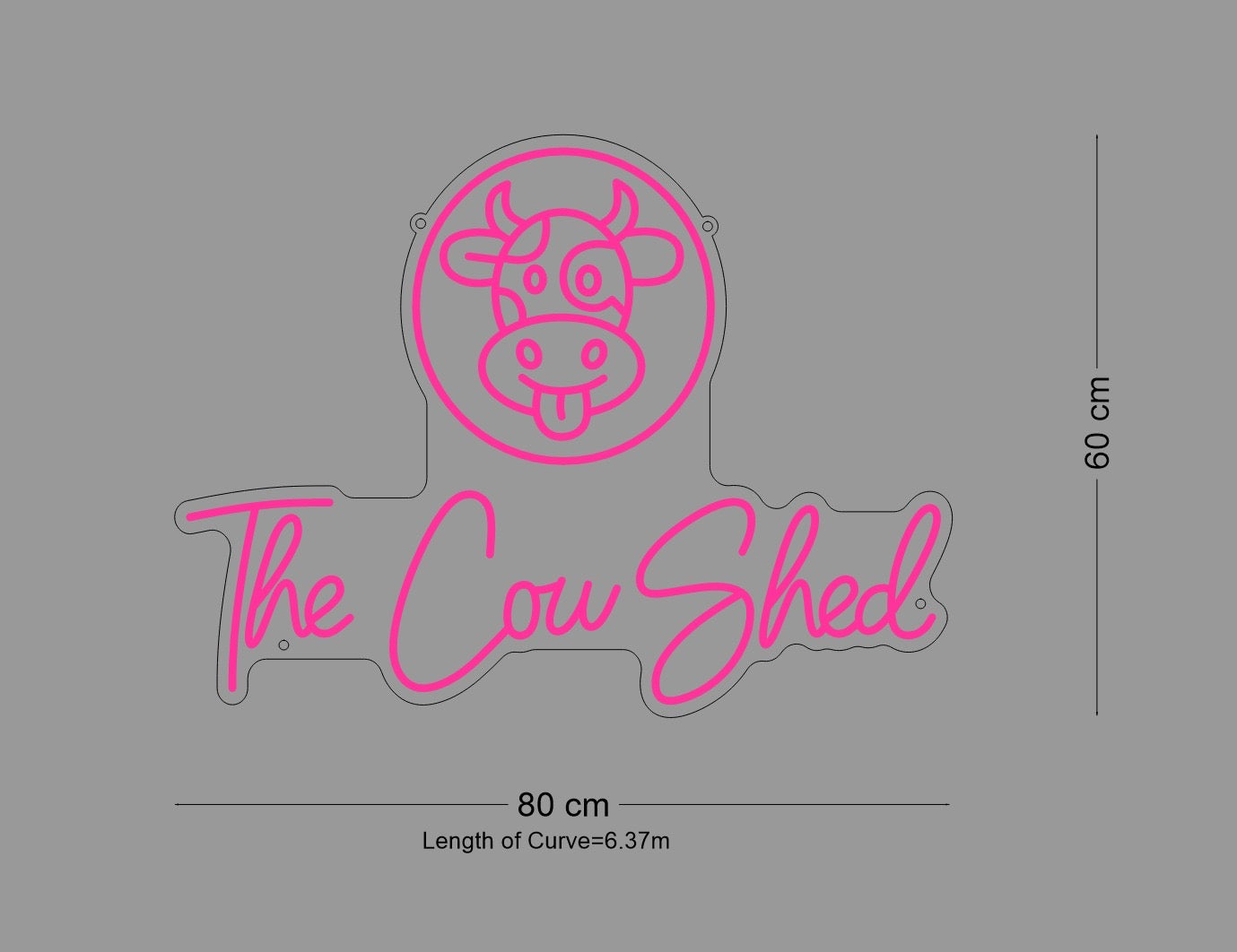 Custom Sign: The Cow Shed