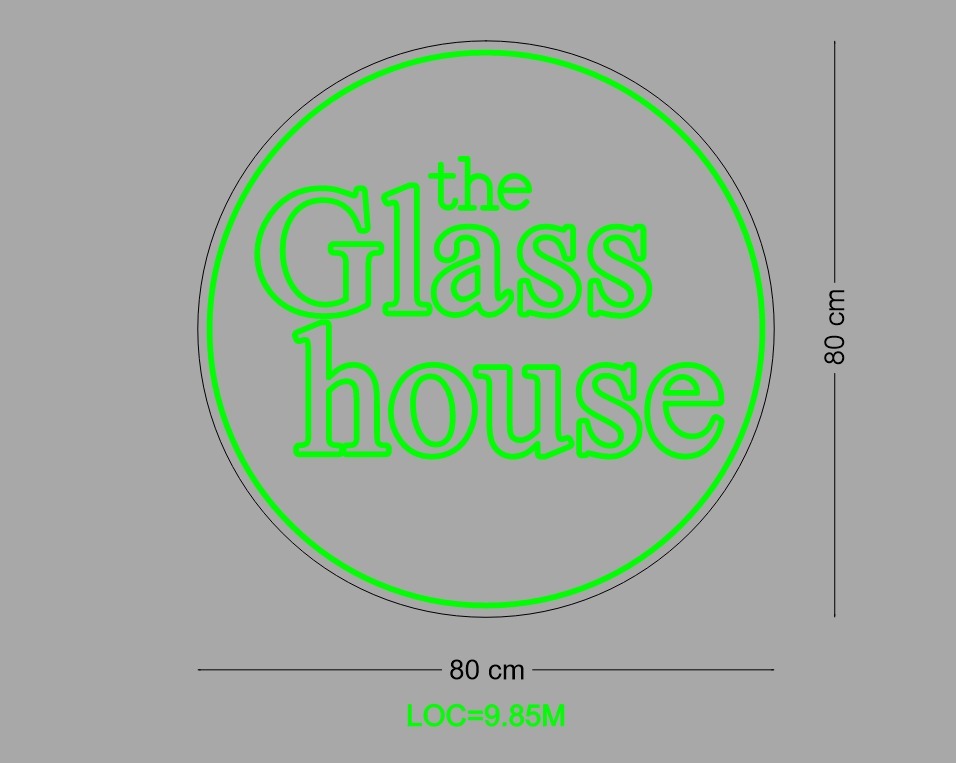 Custom Neon Sign The Glass House