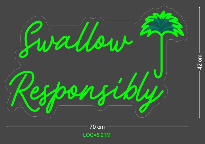 Custom Sign: Swallow Responsibly