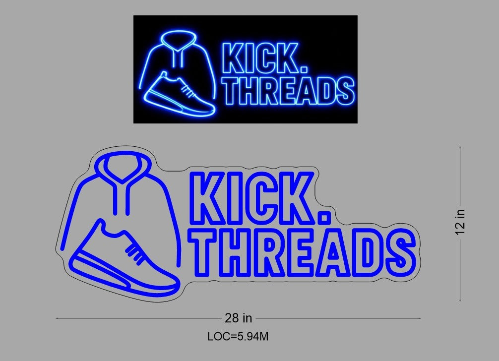 Custom Neon Sign Kick Threads