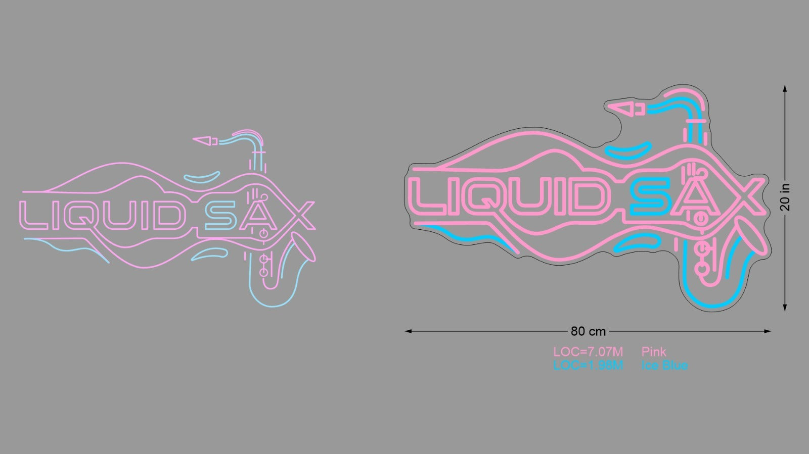 Custom Sign: LIQUID SAX
