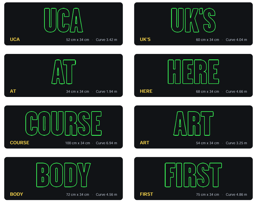 Custom Signs: University for the Creative Arts