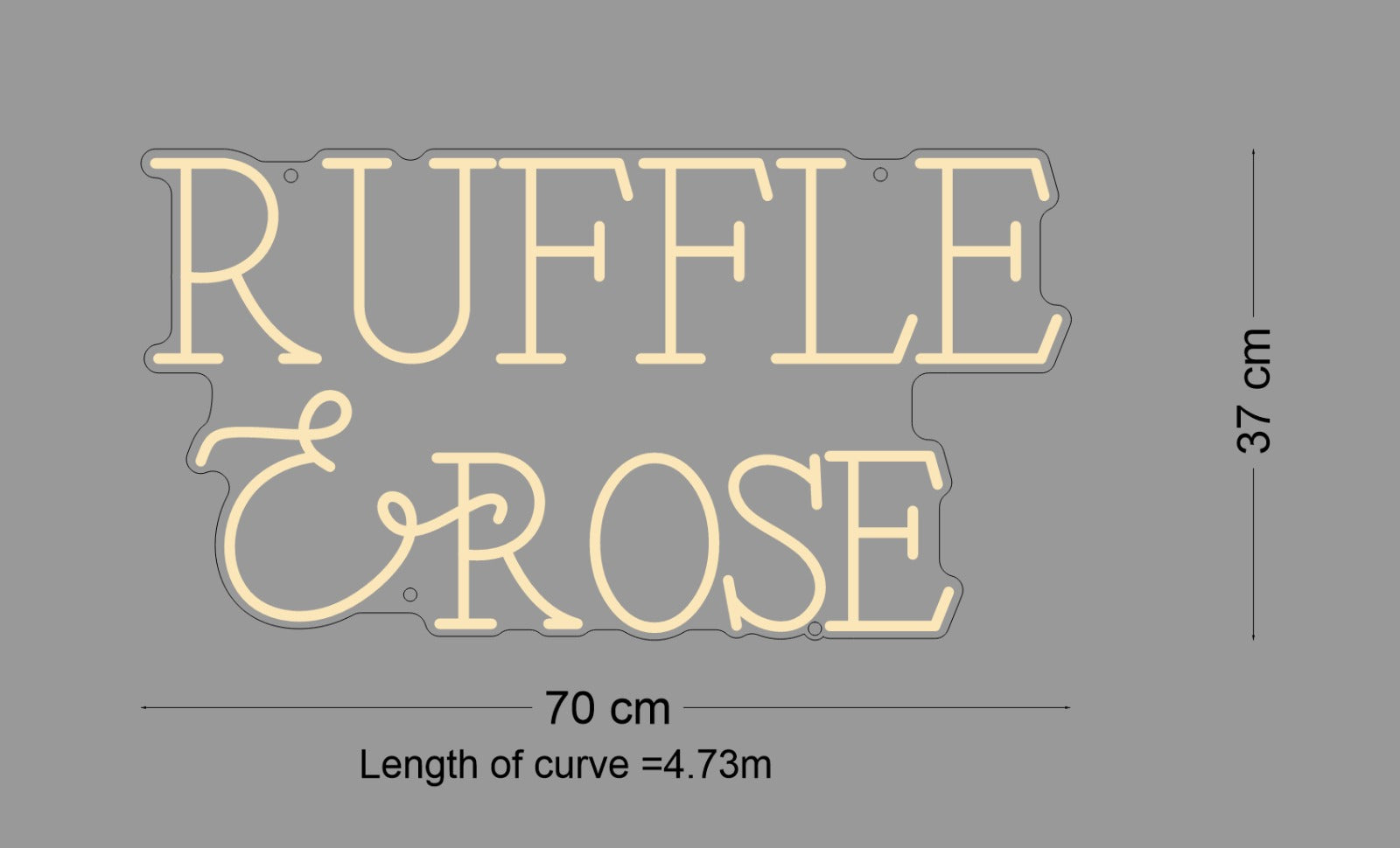 Custom Sign: RUFFLE & ROSE