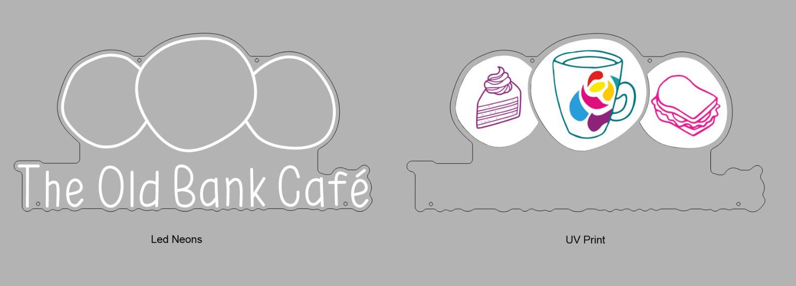 Custom Sign: The Old Bank Café