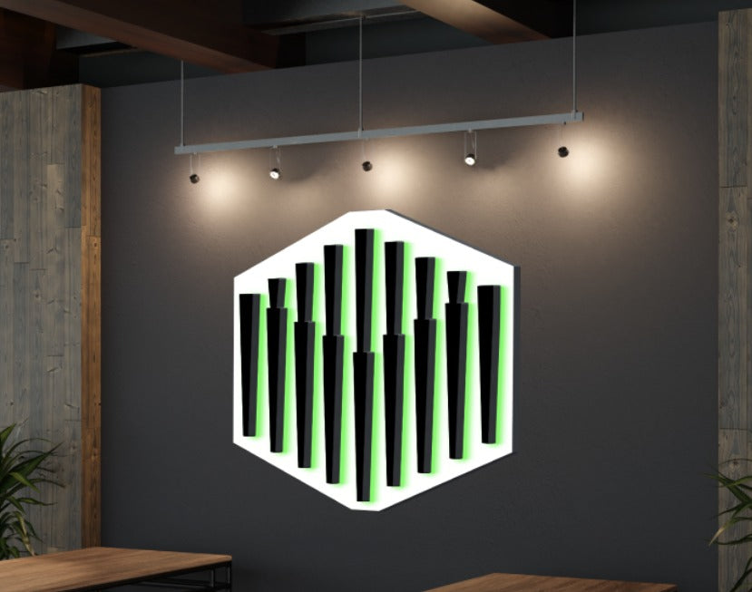 Custom 3D Metal Backlit (RGB) Sign: Nataly Schammel