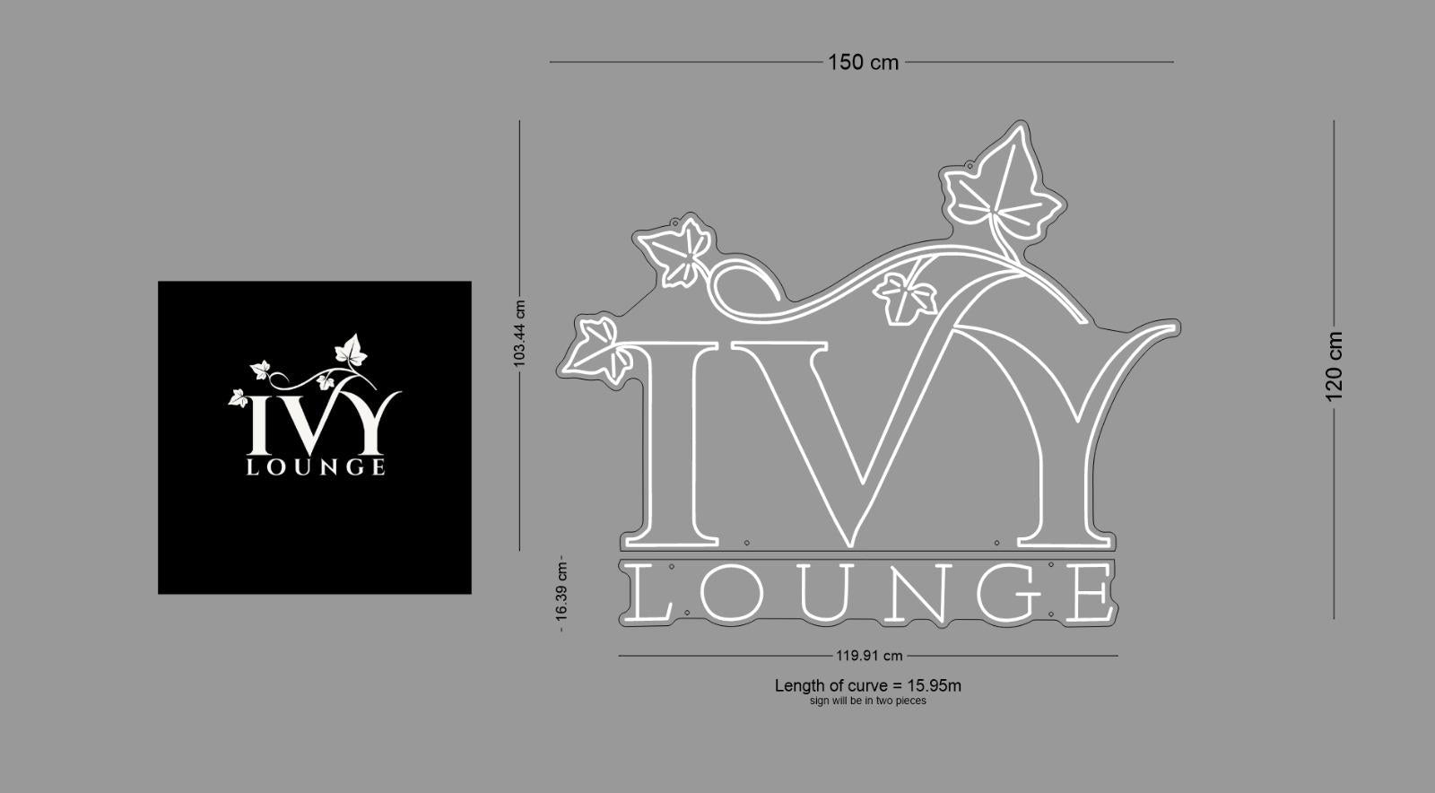Custom Sign: IVY LOUNGE