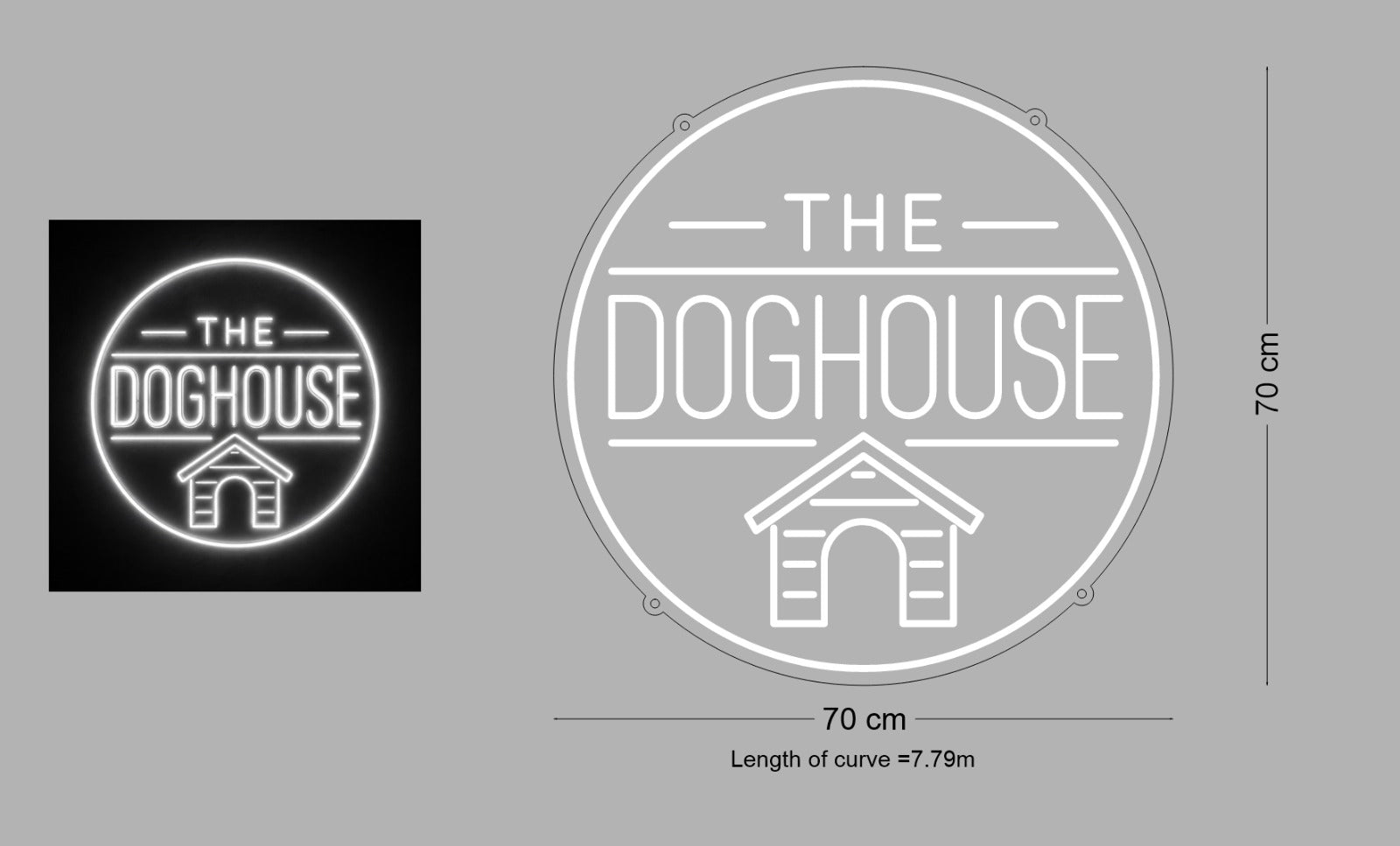 Custom Sign: THE DOGHOUSE