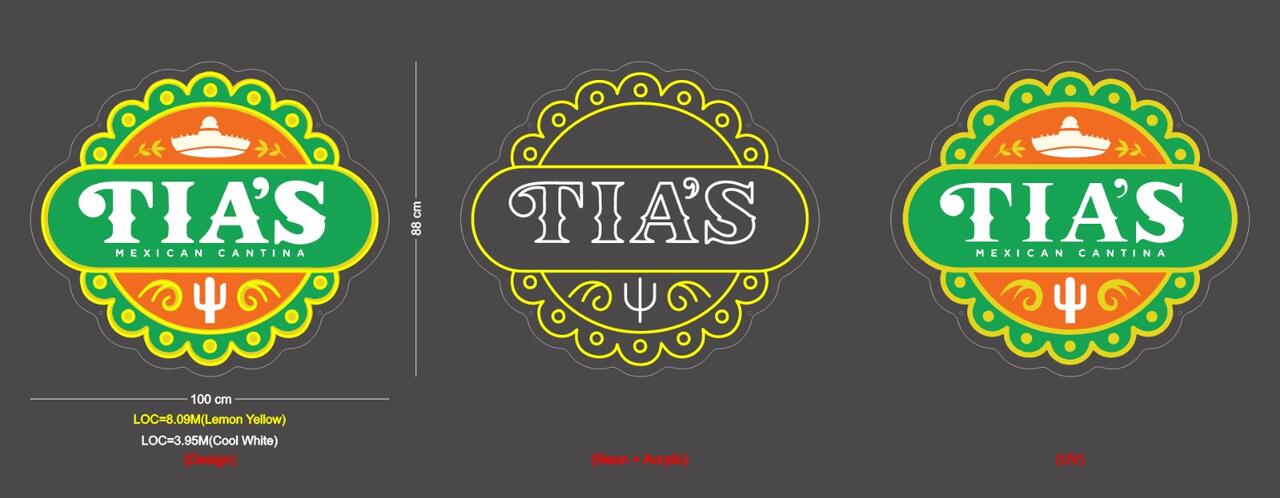 Custom Sign: TIA'S