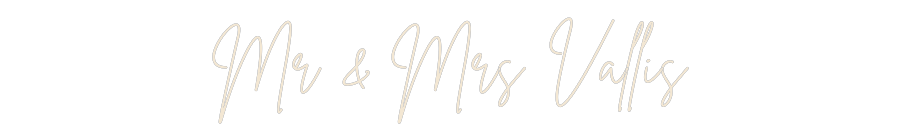 Custom Neon: Mr & Mrs Vallis