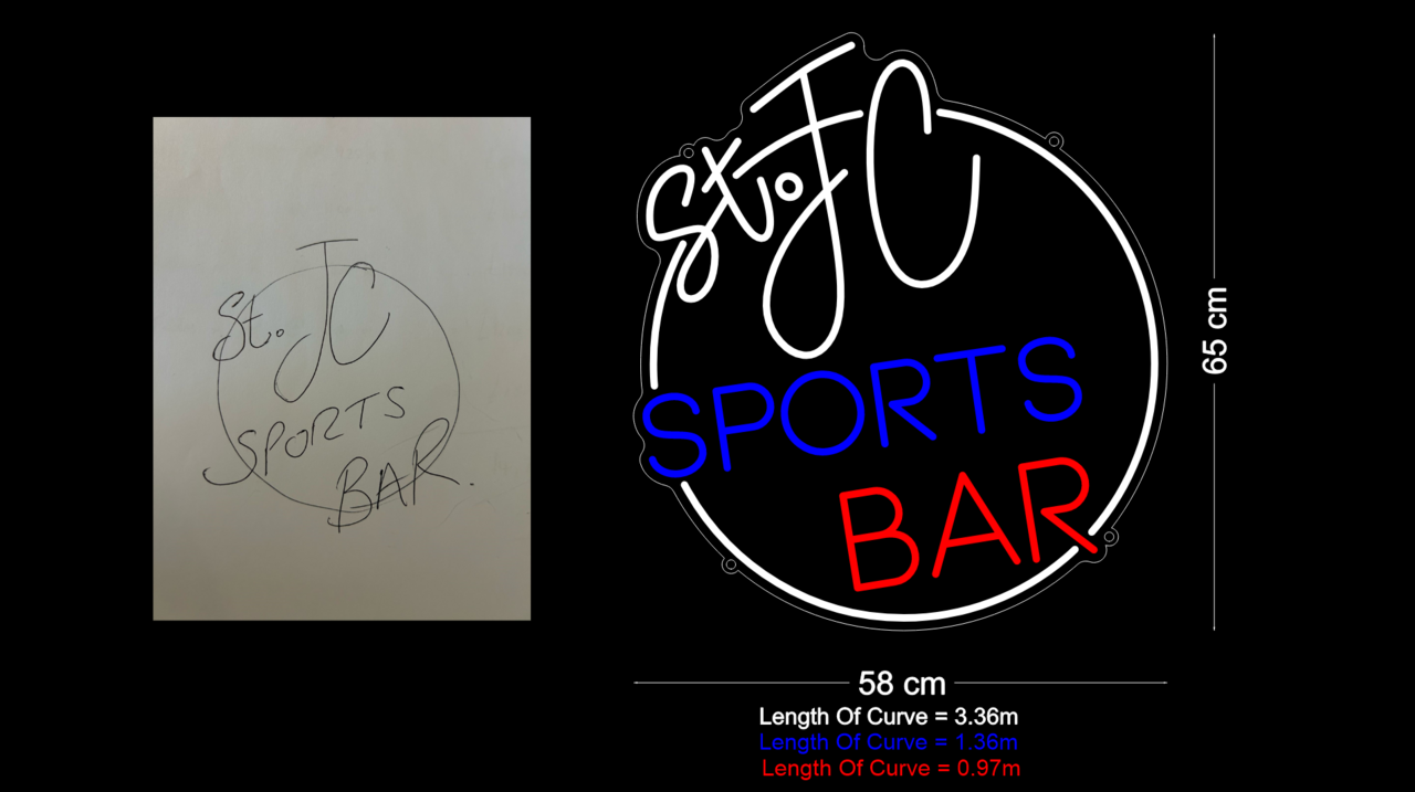 Custom Neon: St. JC SPORTS BAR
